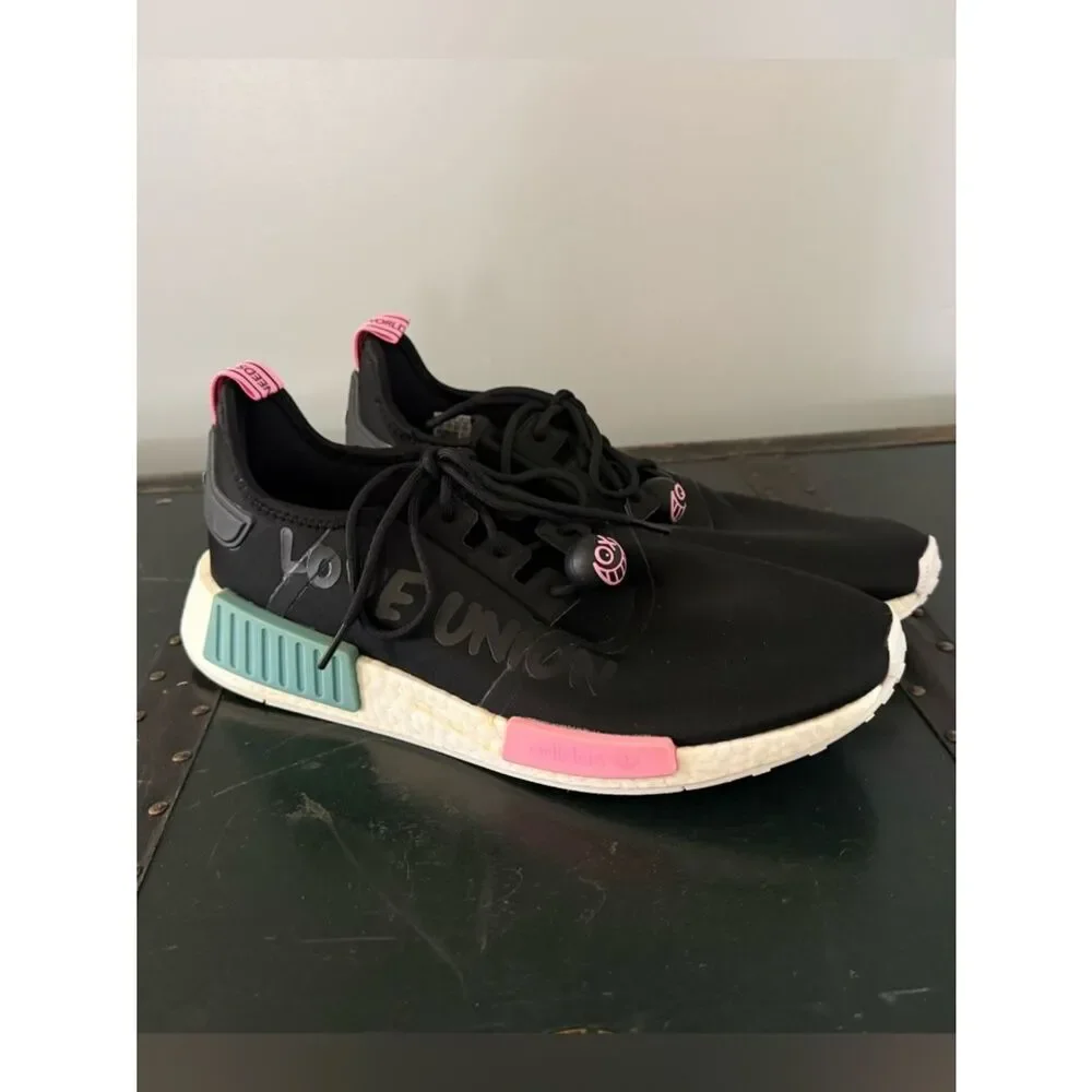 Adidas Originals NMD_R1 X ANDRÉ SARAIVA Black Men shoes HQ6859 sz 12 Needs Laces
